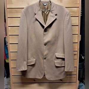 Vintage Gianni Versace Tan Wool Blend Blazer Size 50